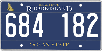 RI license plate 684182