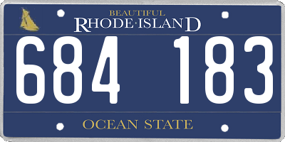 RI license plate 684183