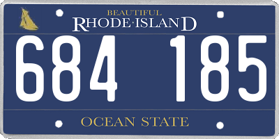 RI license plate 684185
