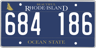 RI license plate 684186