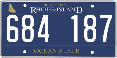 RI license plate 684187