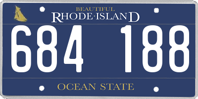 RI license plate 684188