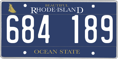 RI license plate 684189