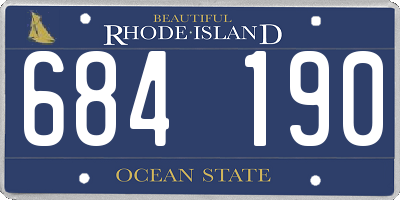 RI license plate 684190