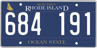 RI license plate 684191
