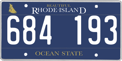RI license plate 684193