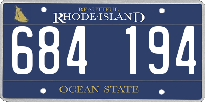 RI license plate 684194