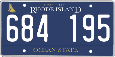 RI license plate 684195