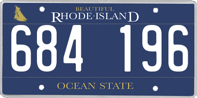 RI license plate 684196