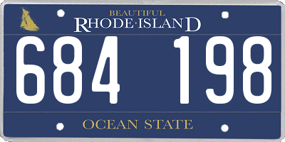 RI license plate 684198