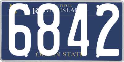 RI license plate 6842