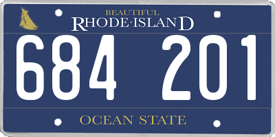 RI license plate 684201