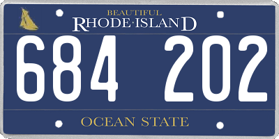 RI license plate 684202