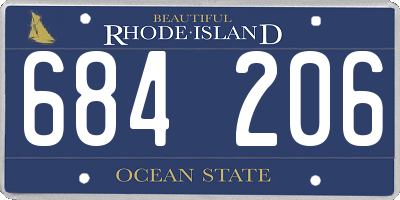 RI license plate 684206