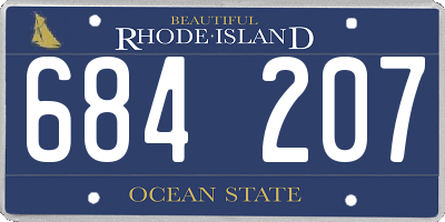 RI license plate 684207