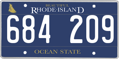 RI license plate 684209