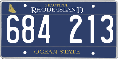 RI license plate 684213