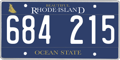 RI license plate 684215