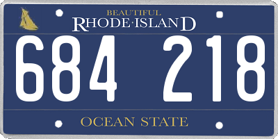 RI license plate 684218