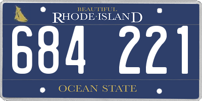 RI license plate 684221