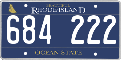 RI license plate 684222