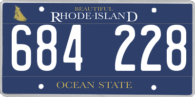 RI license plate 684228