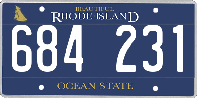 RI license plate 684231