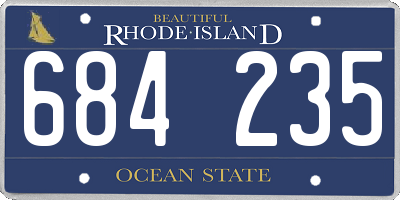 RI license plate 684235