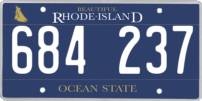 RI license plate 684237