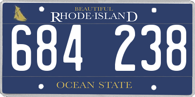 RI license plate 684238