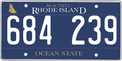 RI license plate 684239