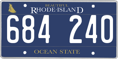 RI license plate 684240