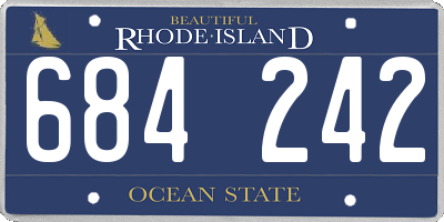 RI license plate 684242