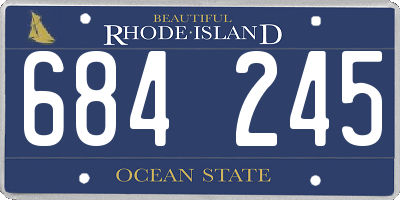 RI license plate 684245