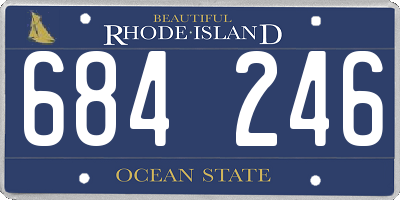 RI license plate 684246
