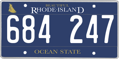RI license plate 684247