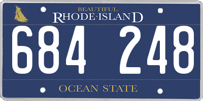 RI license plate 684248