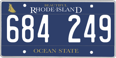 RI license plate 684249