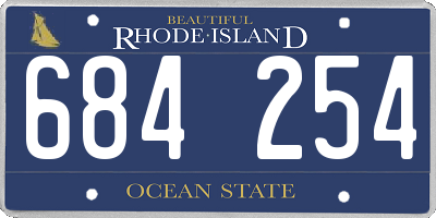 RI license plate 684254