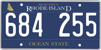 RI license plate 684255