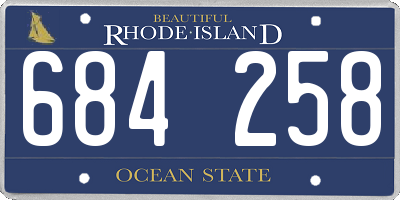RI license plate 684258