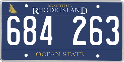 RI license plate 684263