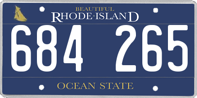 RI license plate 684265