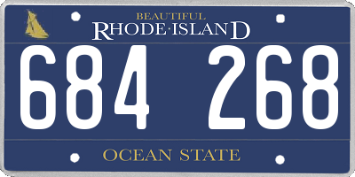 RI license plate 684268