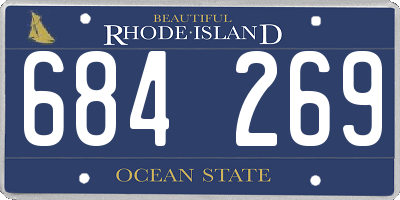 RI license plate 684269