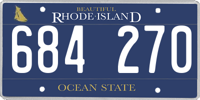 RI license plate 684270