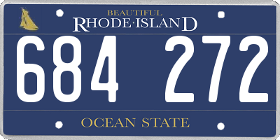 RI license plate 684272