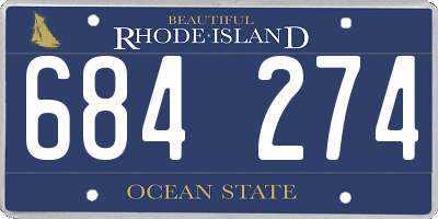 RI license plate 684274