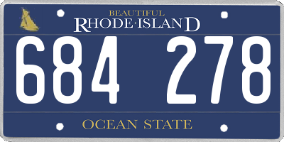 RI license plate 684278