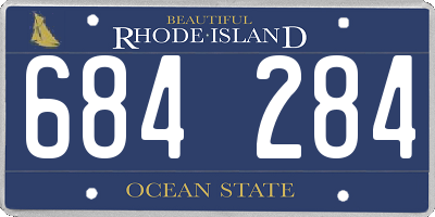 RI license plate 684284